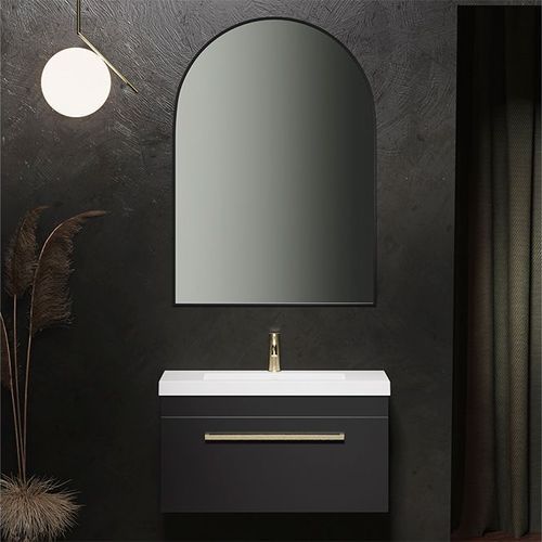 Frame Black 750 Arch Mirror