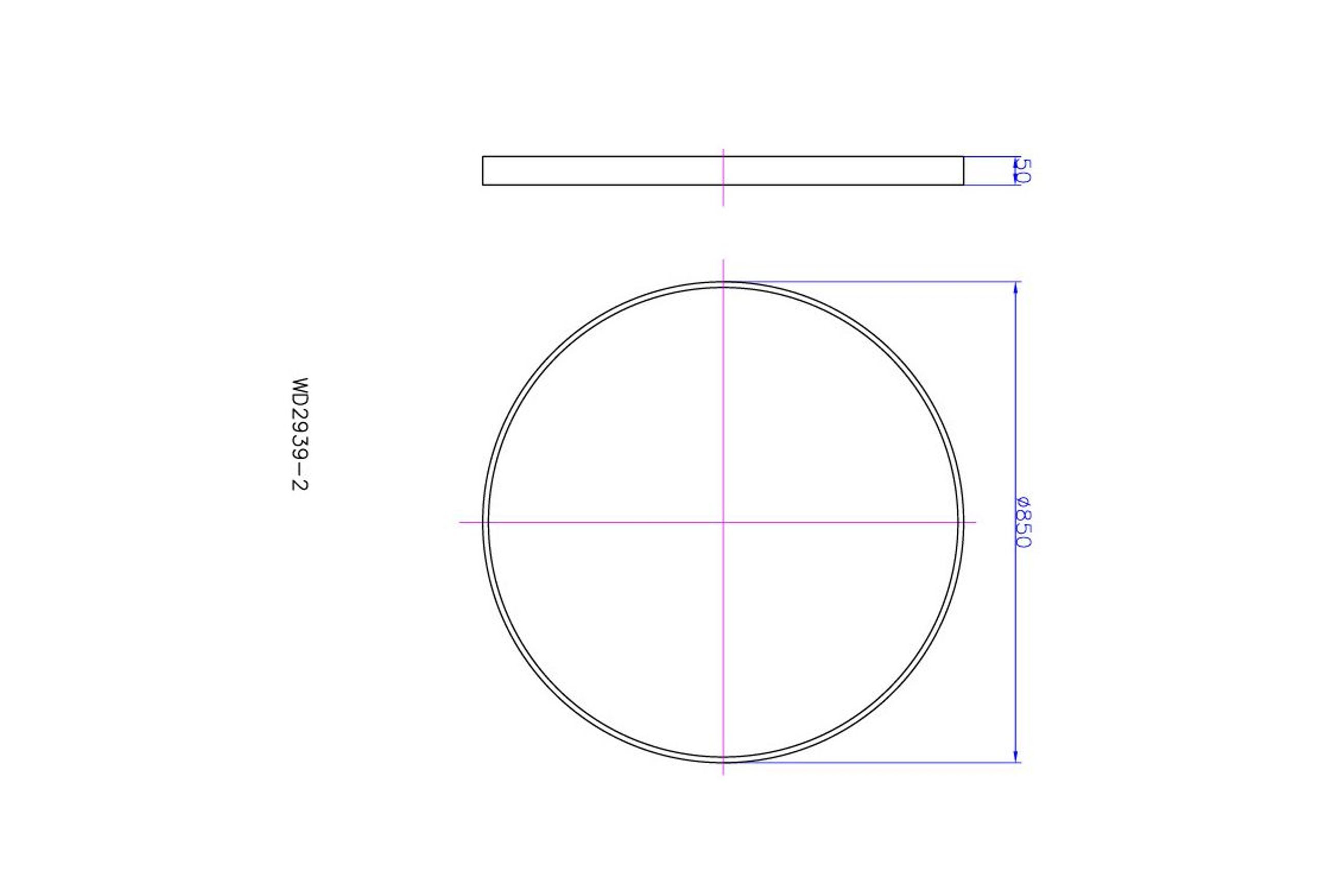 iStone 850mm Round Mirror Matte White