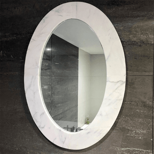 Marble Oval Mirror