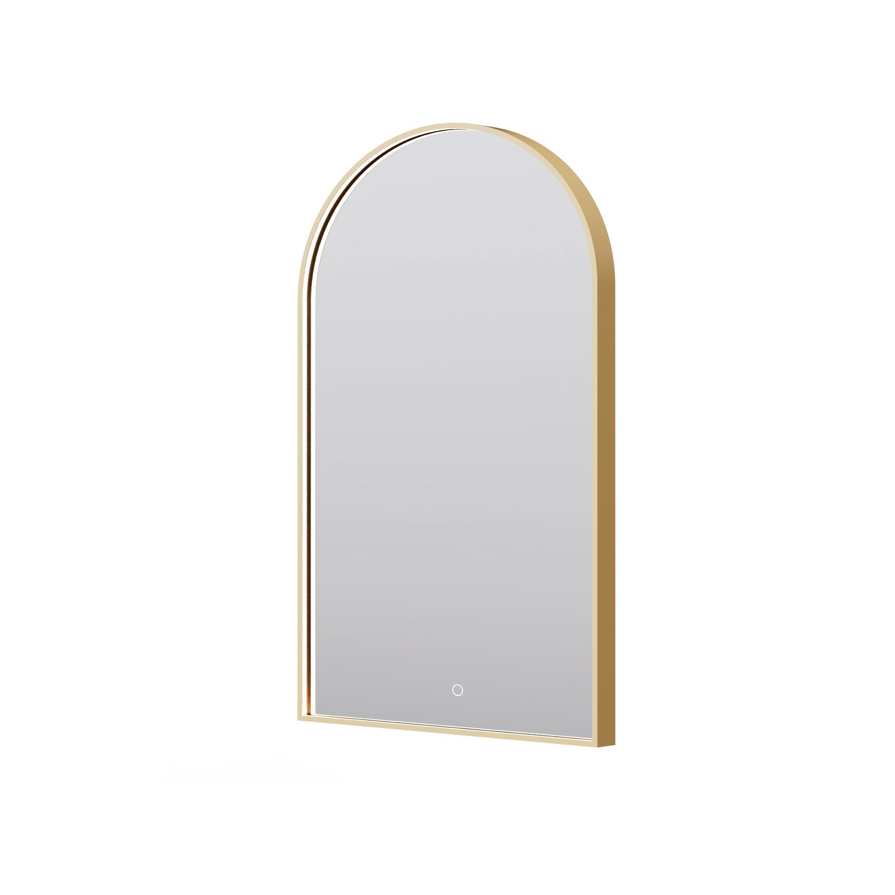 Eclipse Arch Gold LED Framed Mirror with Demister