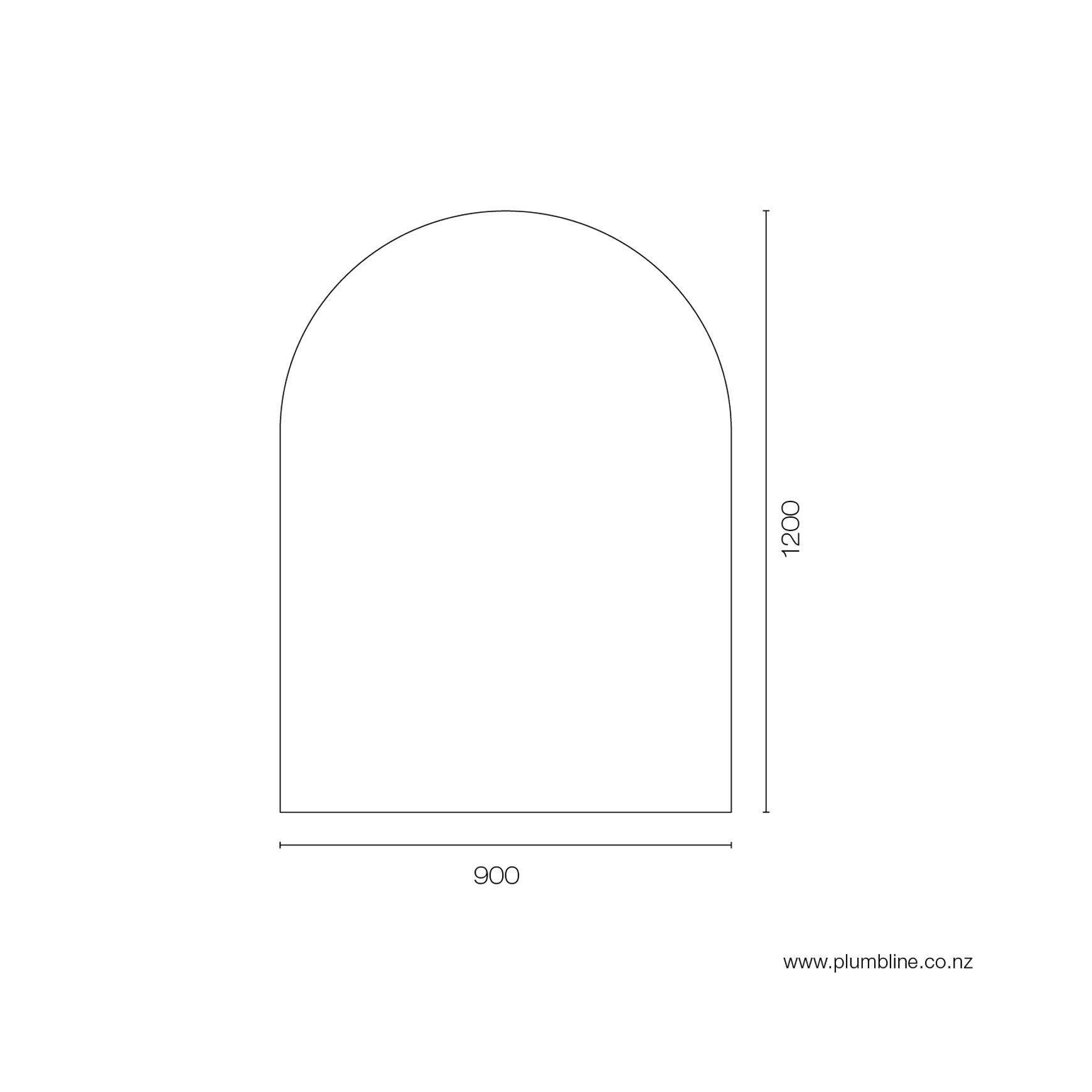 Frame 450 Arch Mirror Black