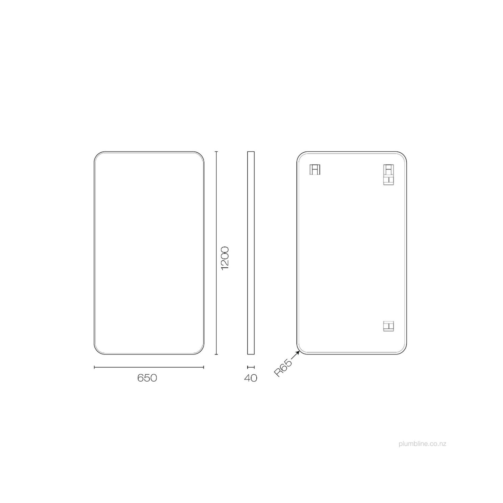 Frame XL 1200 Rectangle Mirror Brushed Black
