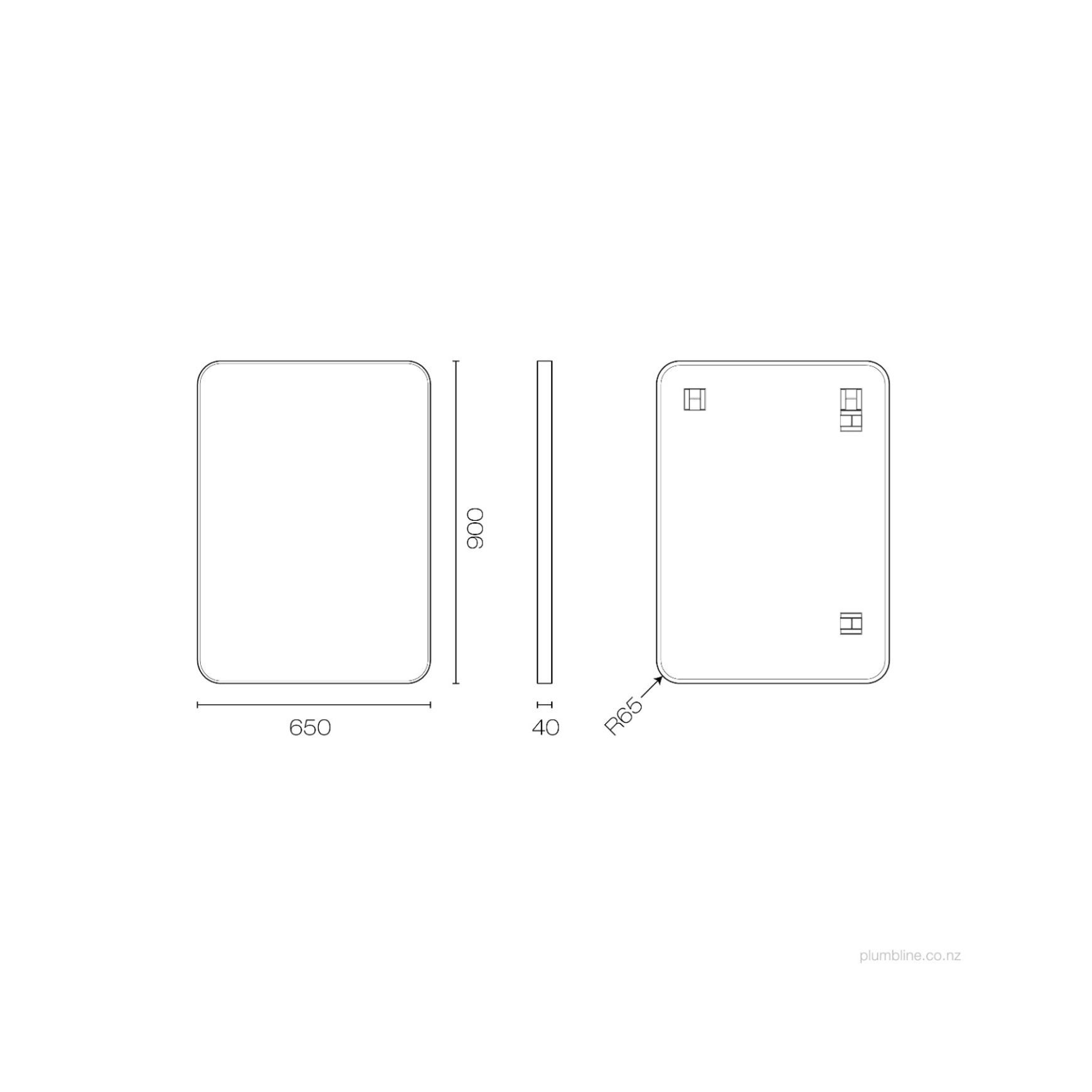 Frame XL 900 Rectangle Mirror Brushed Brass dimensions