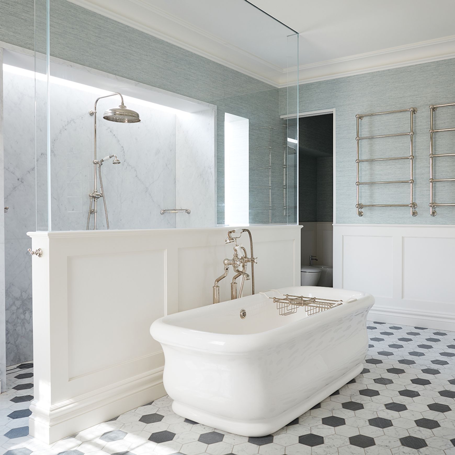 Perrin & Rowe Corner Shower Basket