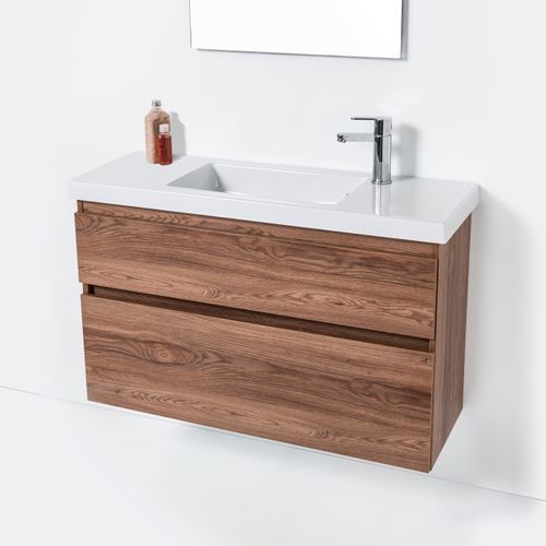 Cangas Slim Wall-Hung Vanity, 2 Drawers