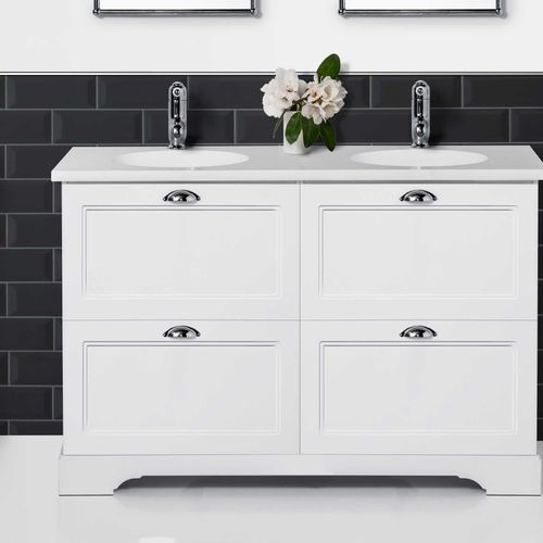 English Classic Floorstanding Vanity, 4 Drawers