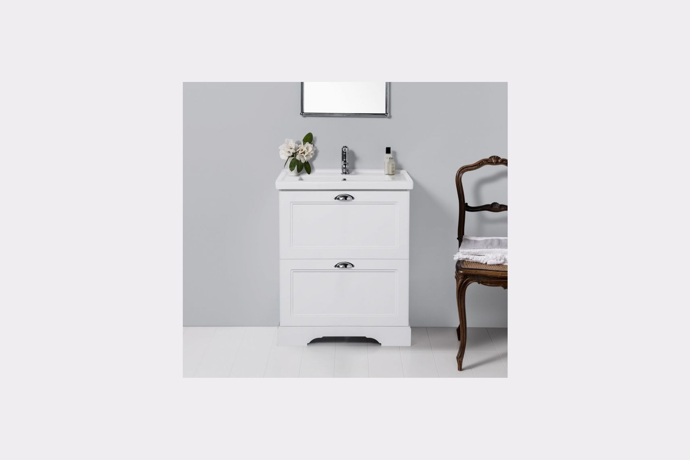 English Classic Floorstanding Vanity, 2 Drawers