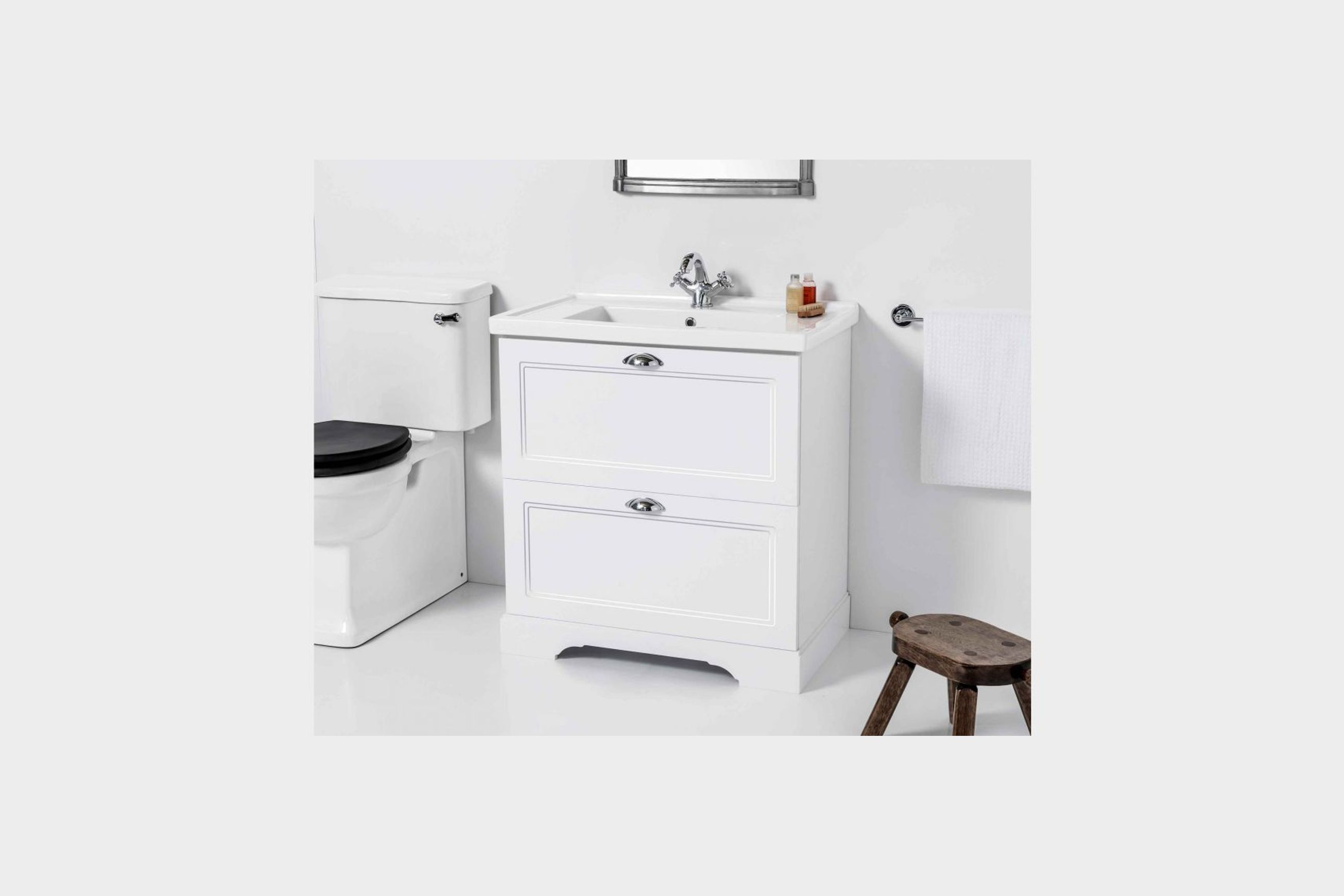 English Classic Floorstanding Vanity, 2 Drawers