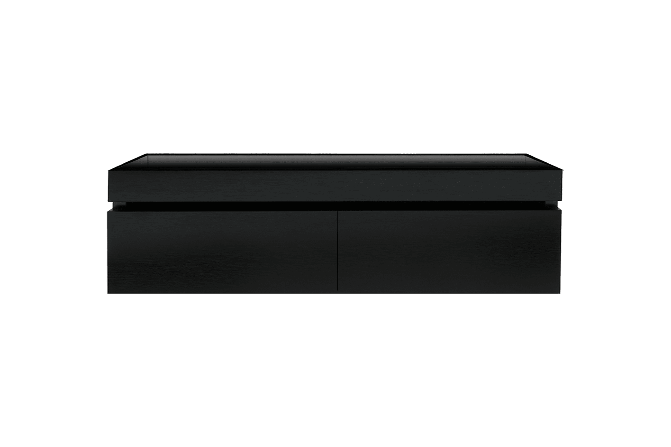 Kzoao 1200mm Dual Basin Vanity Black Wood Grain