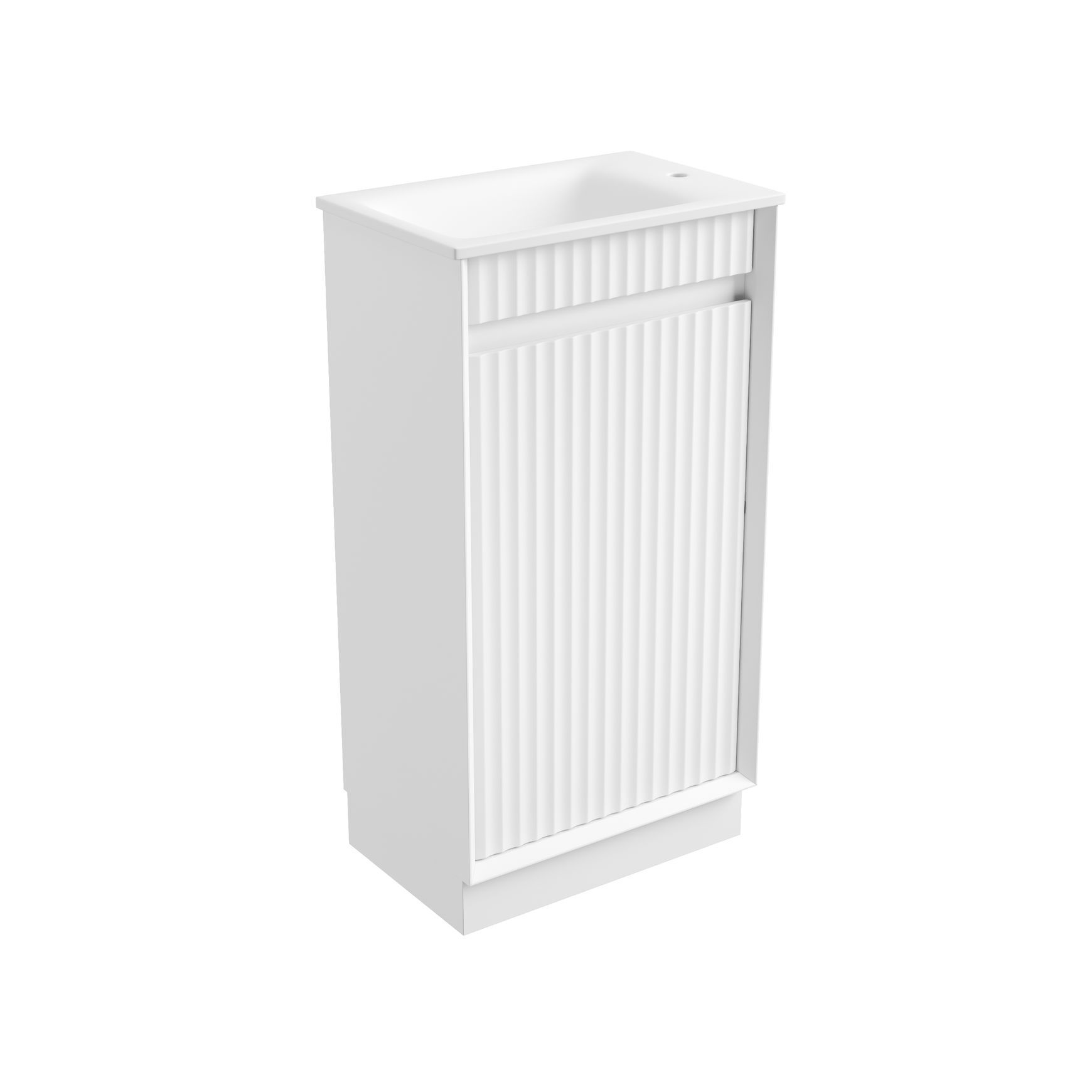 Aulic Mini Ravia Floor Standing Matte White Cabinet