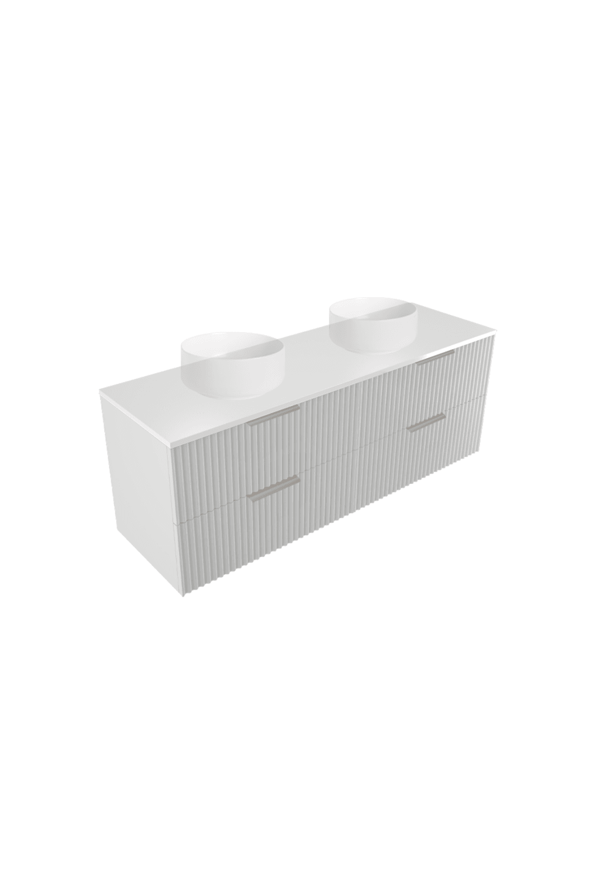 Pettine 1500 Double Bowl 4 Drawer Wall Vanity