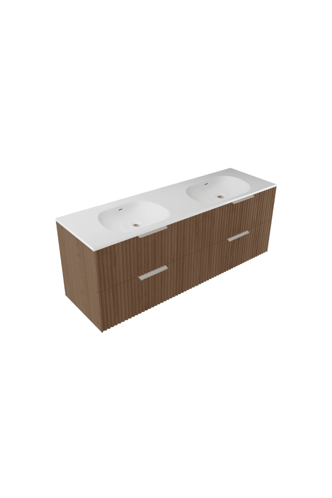 Pettine 1500 Double Bowl 4 Drawer Wall Vanity