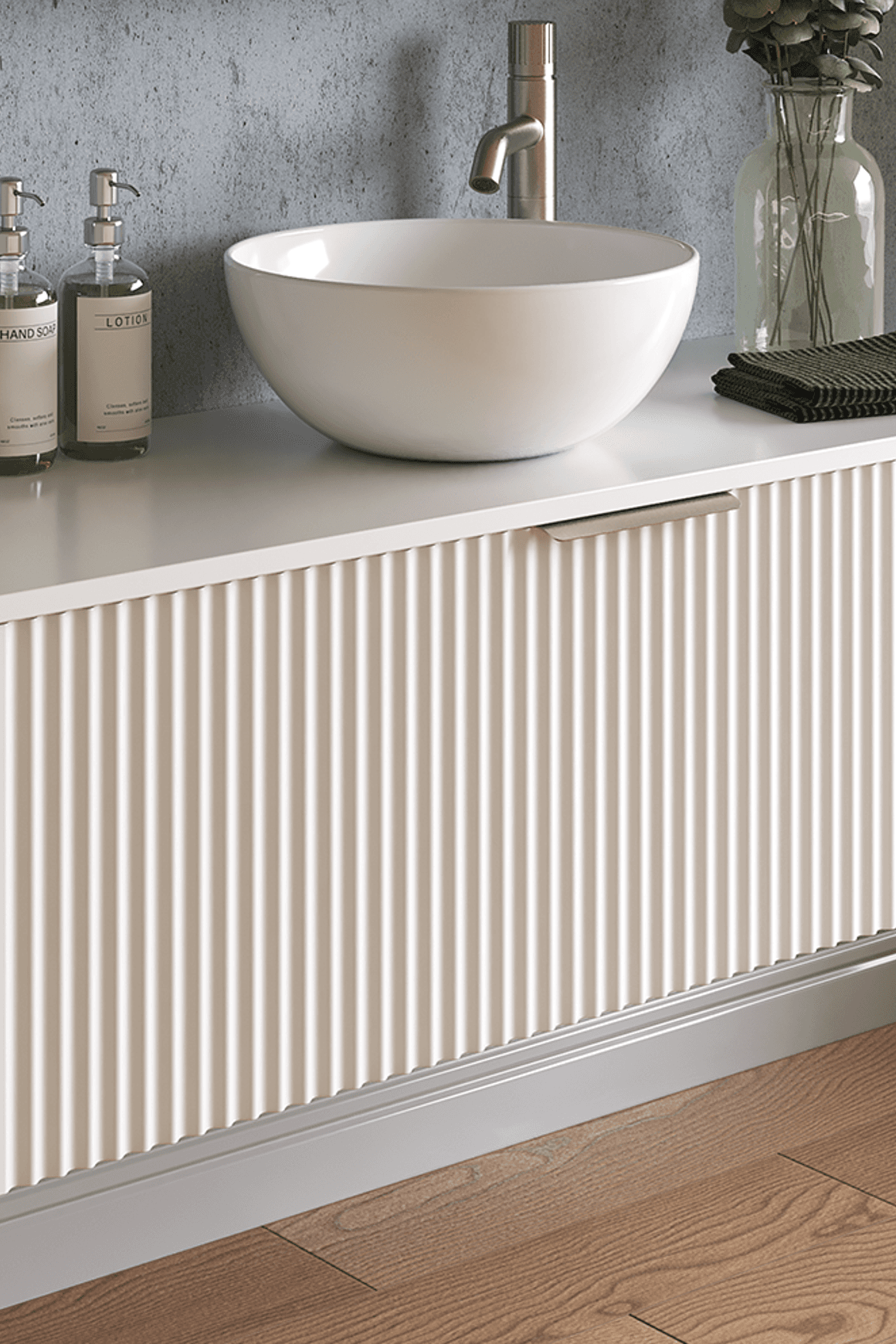 Pettine 900 Single Centre Bowl Wall Vanity