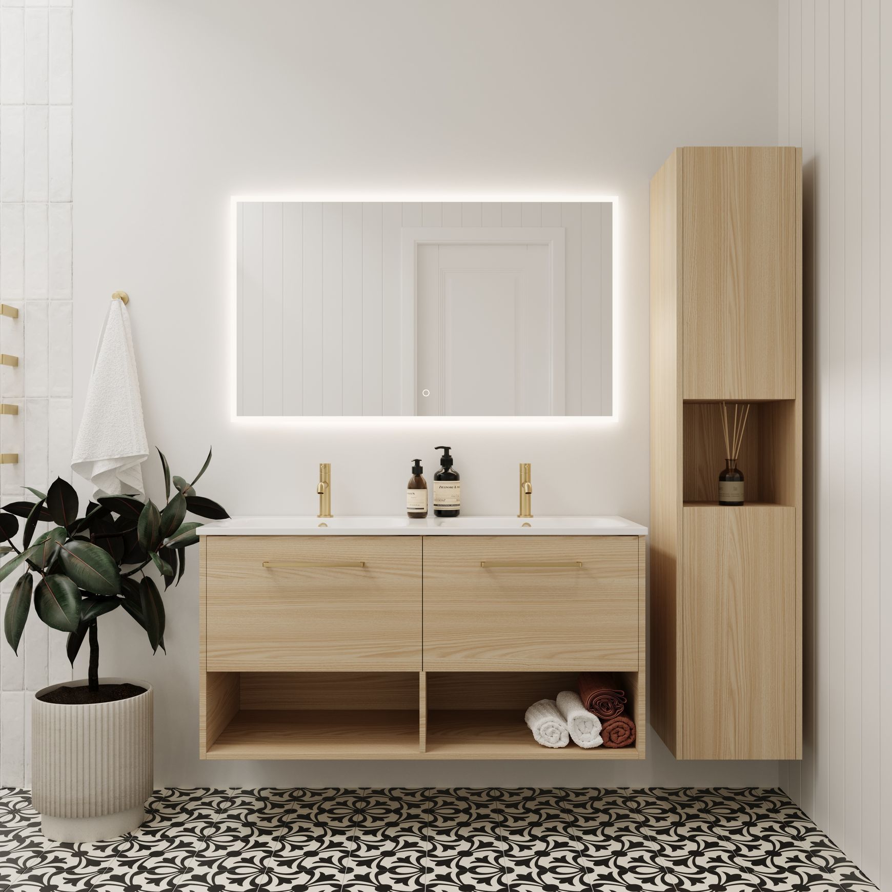 Savanna Double Tier Wall Hung Vanity
