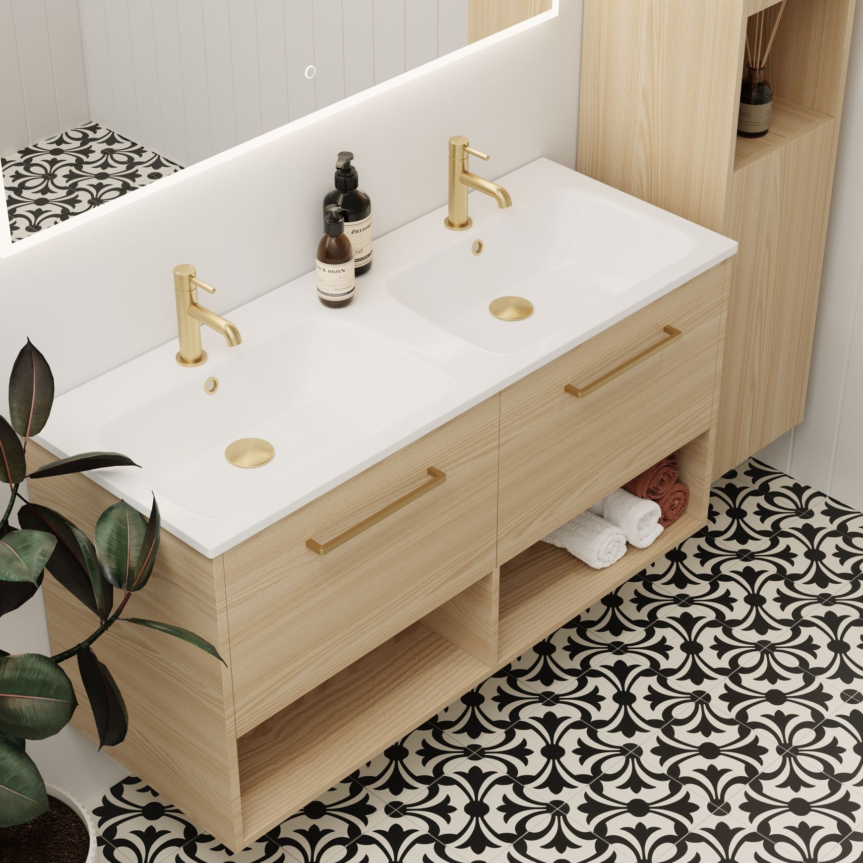 Savanna Double Tier Wall Hung Vanity