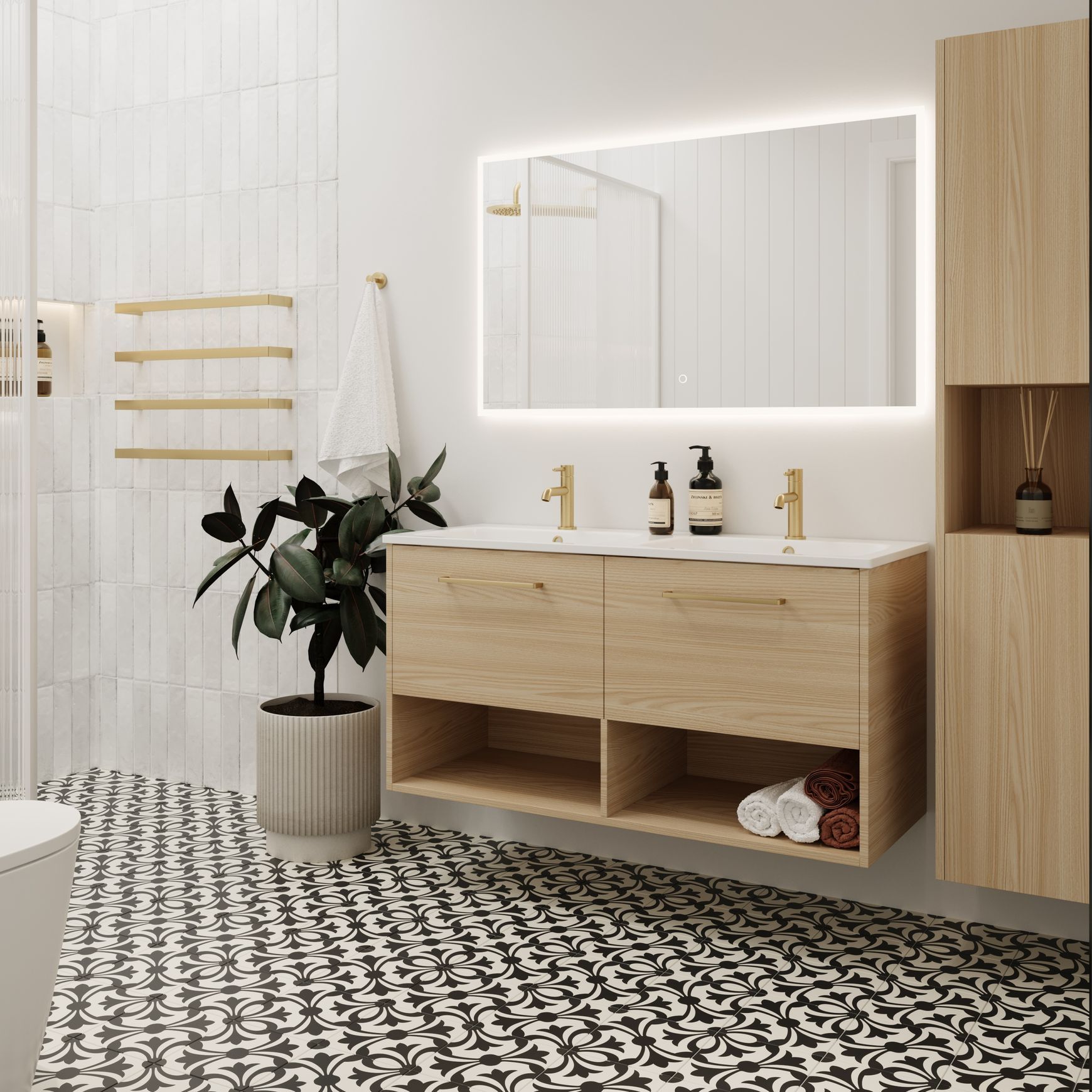 Savanna Double Tier Wall Hung Vanity