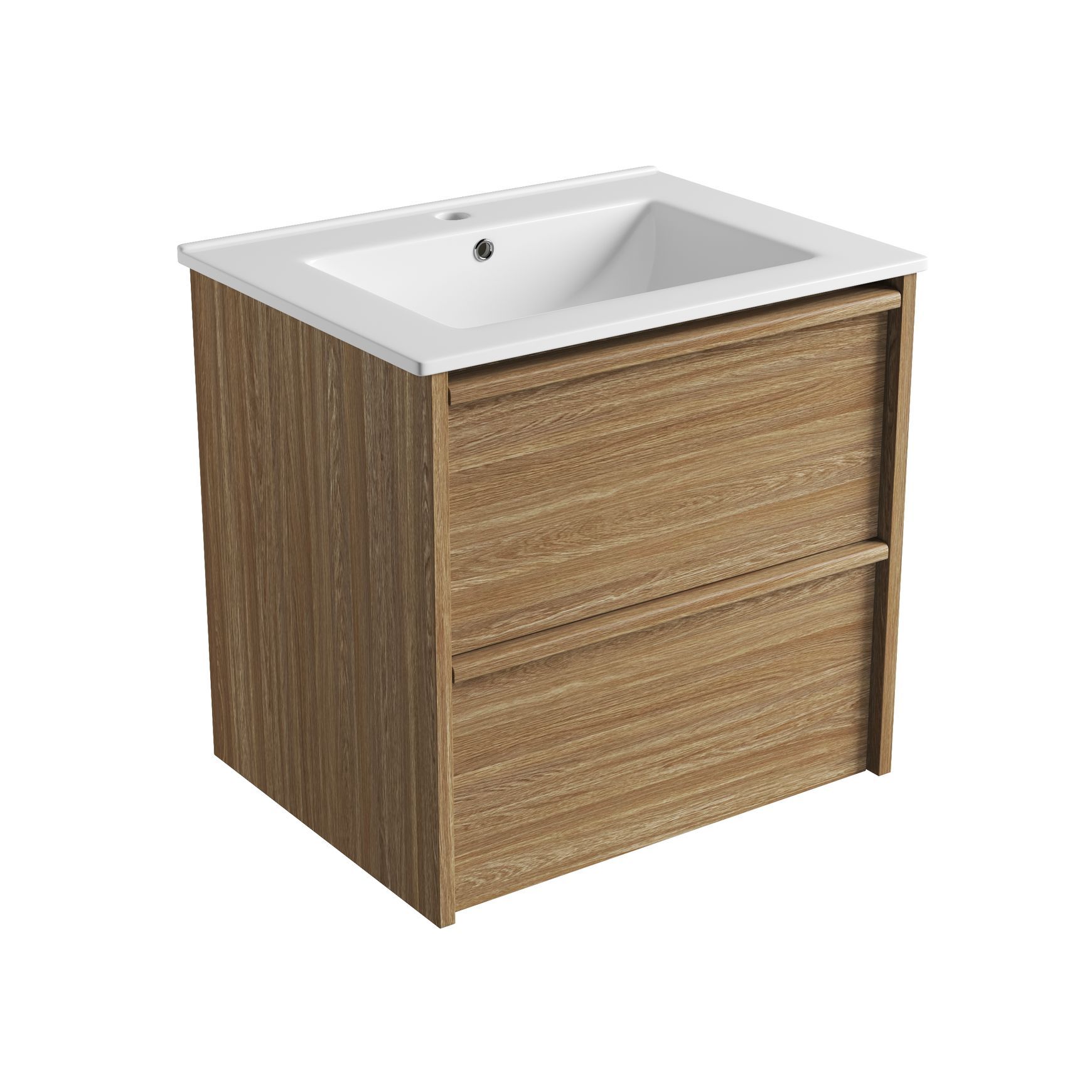 Aulic Venetta Framed Wall Hung 600m Harvest Oak Cabinet