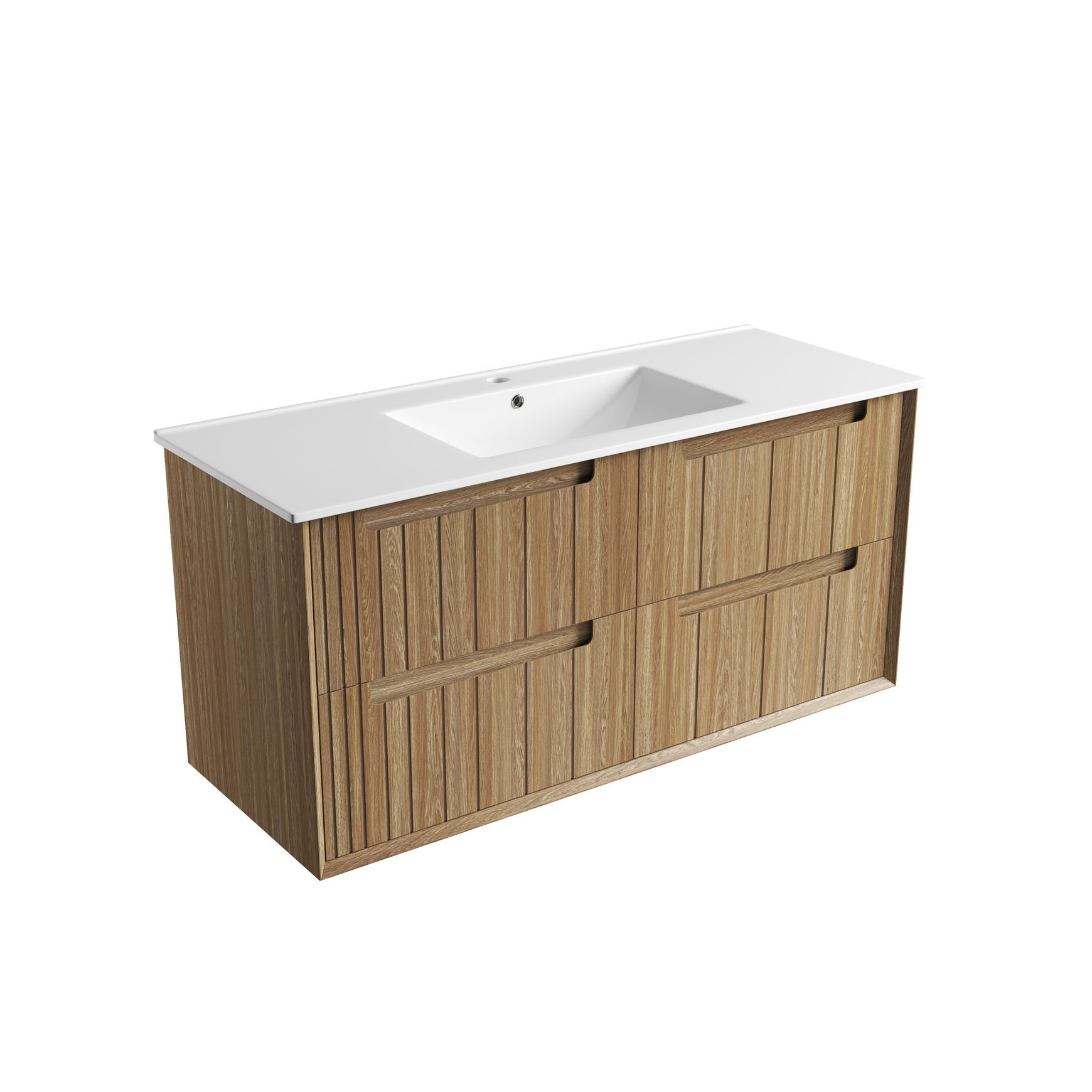 Aulic Voulari Framed Wall Hung 1200 Harvest Oak Cabinet