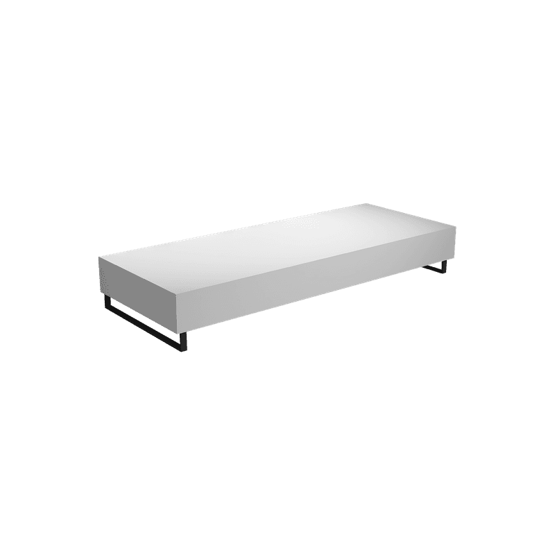Wall Mount Slab 1500 x 460 x 120mm Matte White Stone