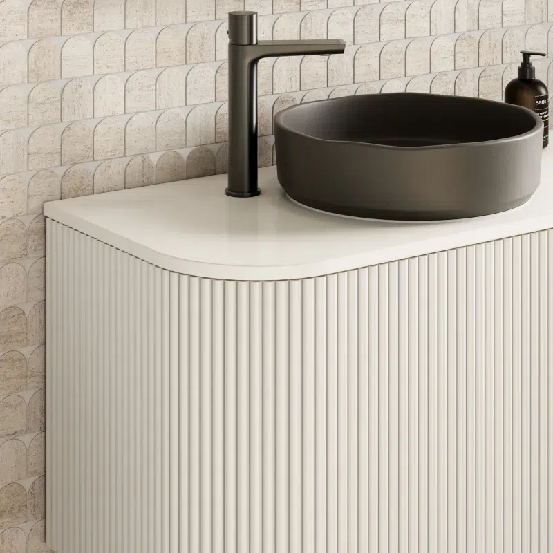 Zahara Curved Fluted Vanity 900mm