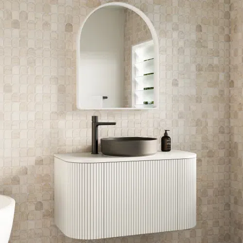 Zahara Curved Fluted Vanity 900mm