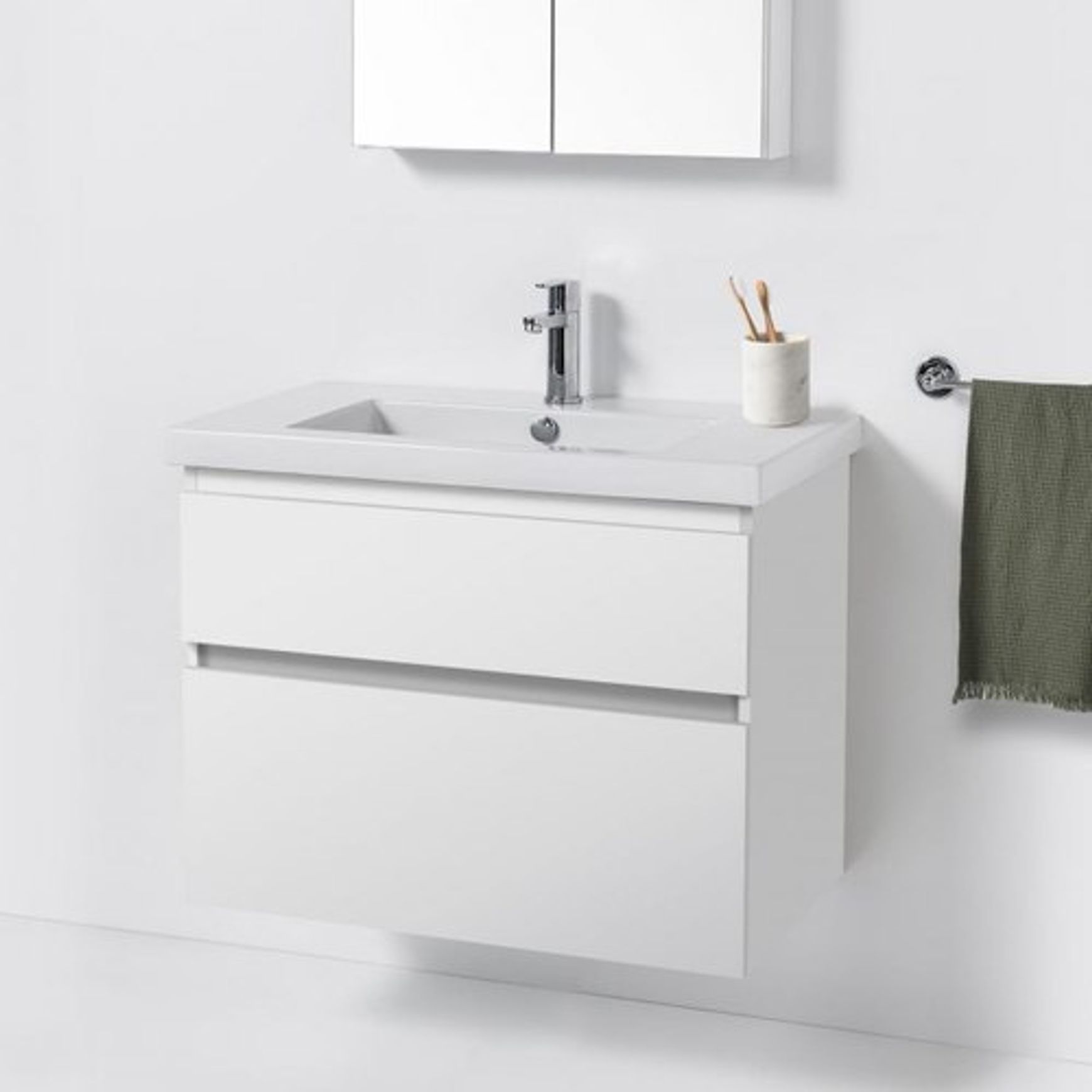 Cangas Wall-Hung Vanity, 2 Drawers