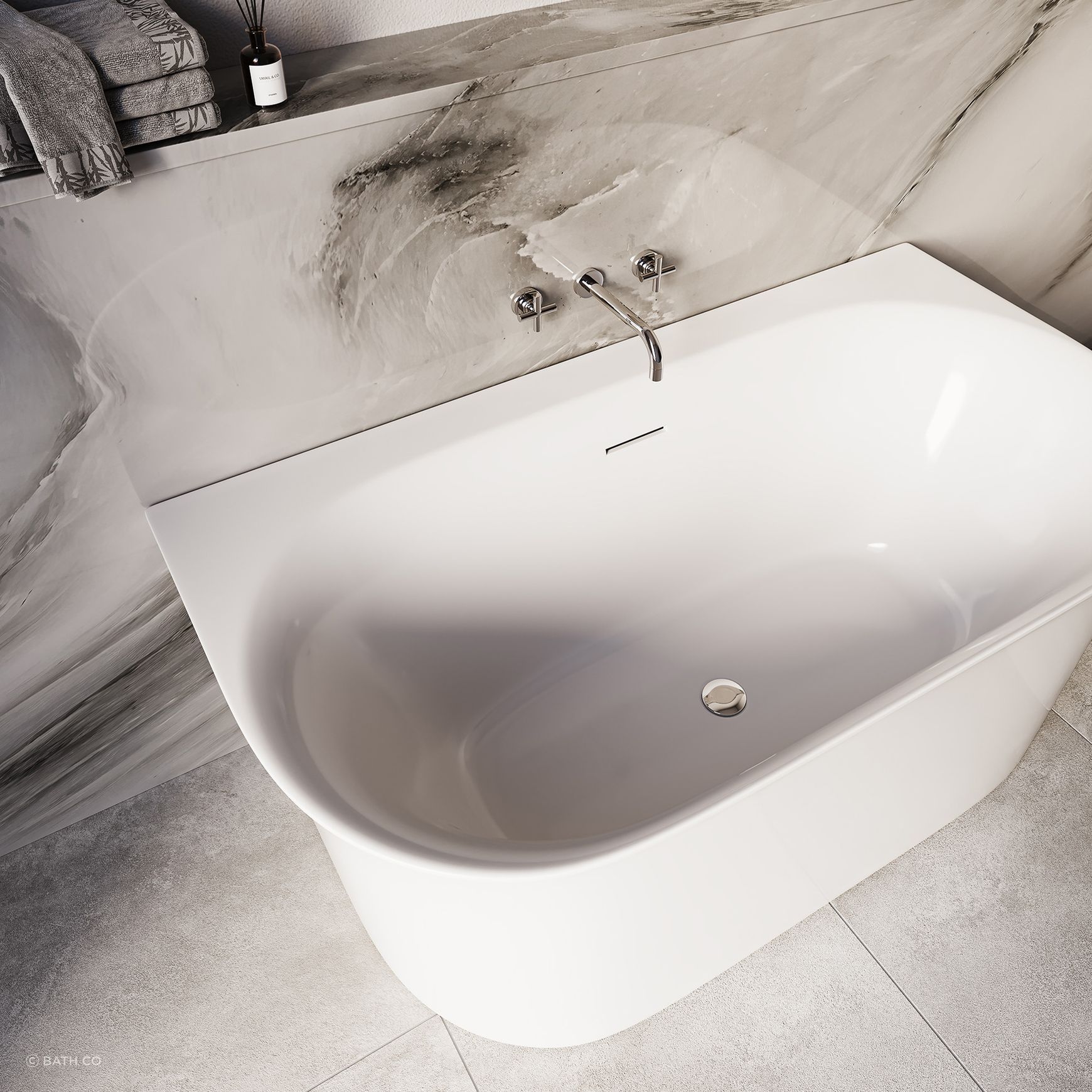Cursa Back-To-Wall Bath