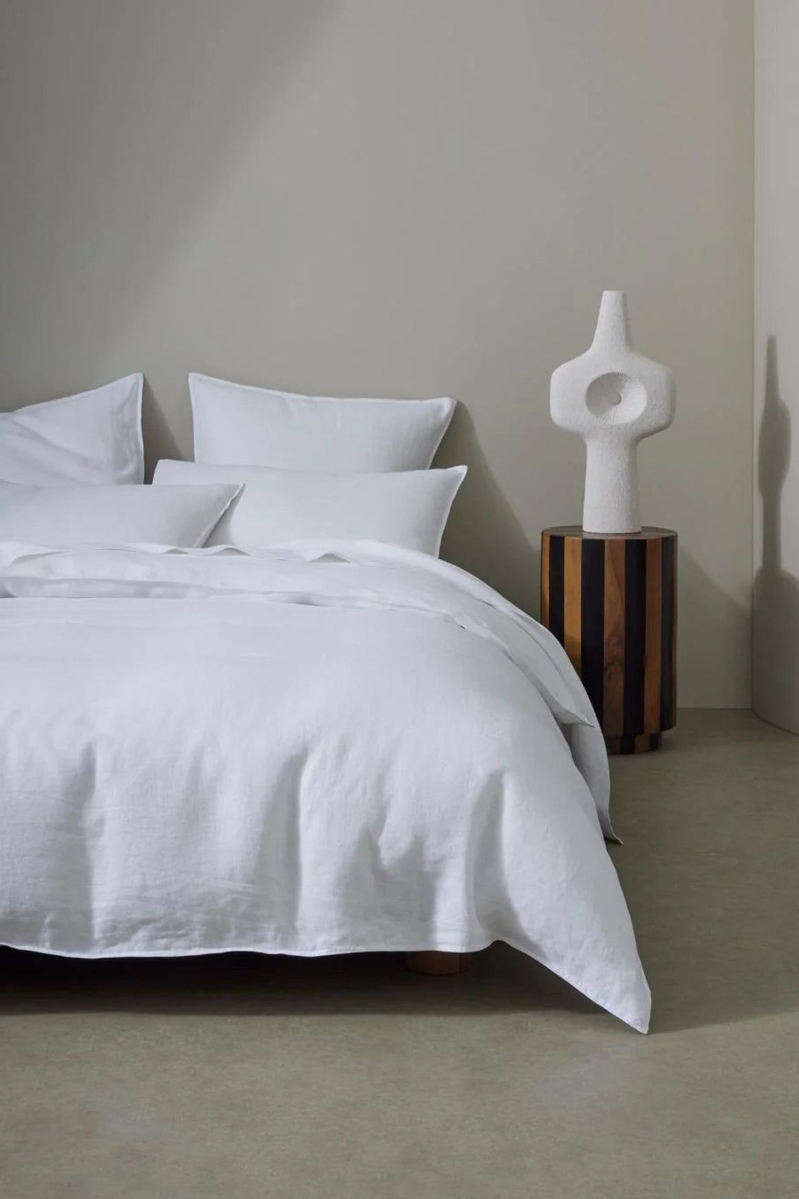 Ravello Linen Flat Sheet - White | Weave Home Bed Linen