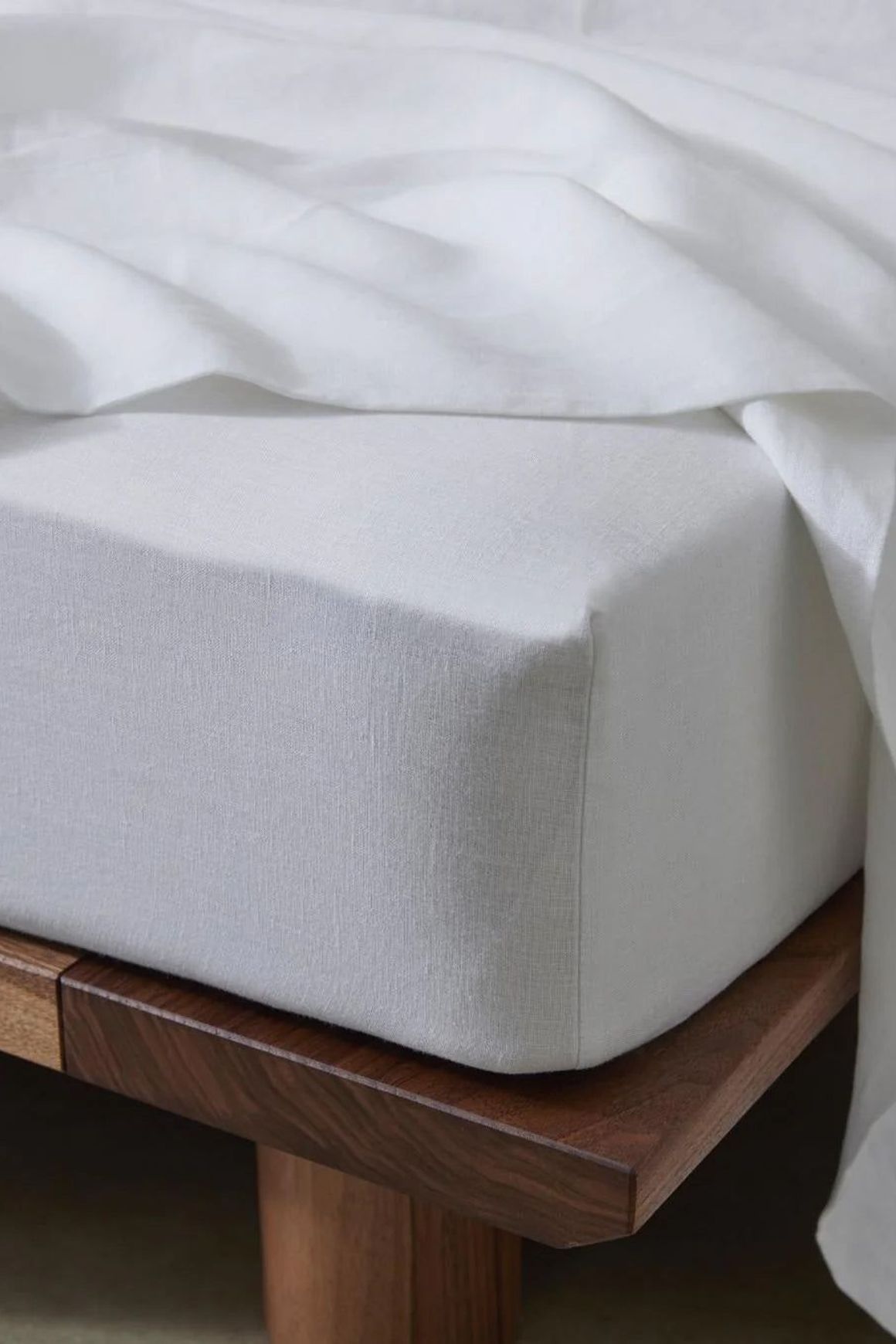 Ravello Linen Fitted Sheet - White | Weave Home Bed Linen