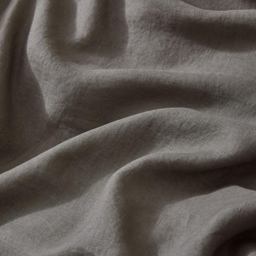 Ravello Linen Fitted Sheet - Charcoal | Weave Home Bed Linen