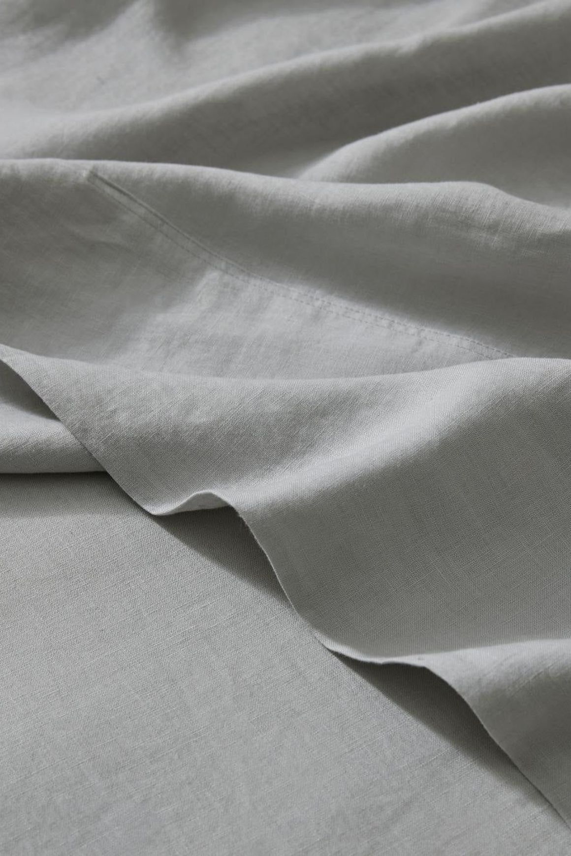 Ravello Linen Flat Sheet - Silver | Weave Home Bed Linen