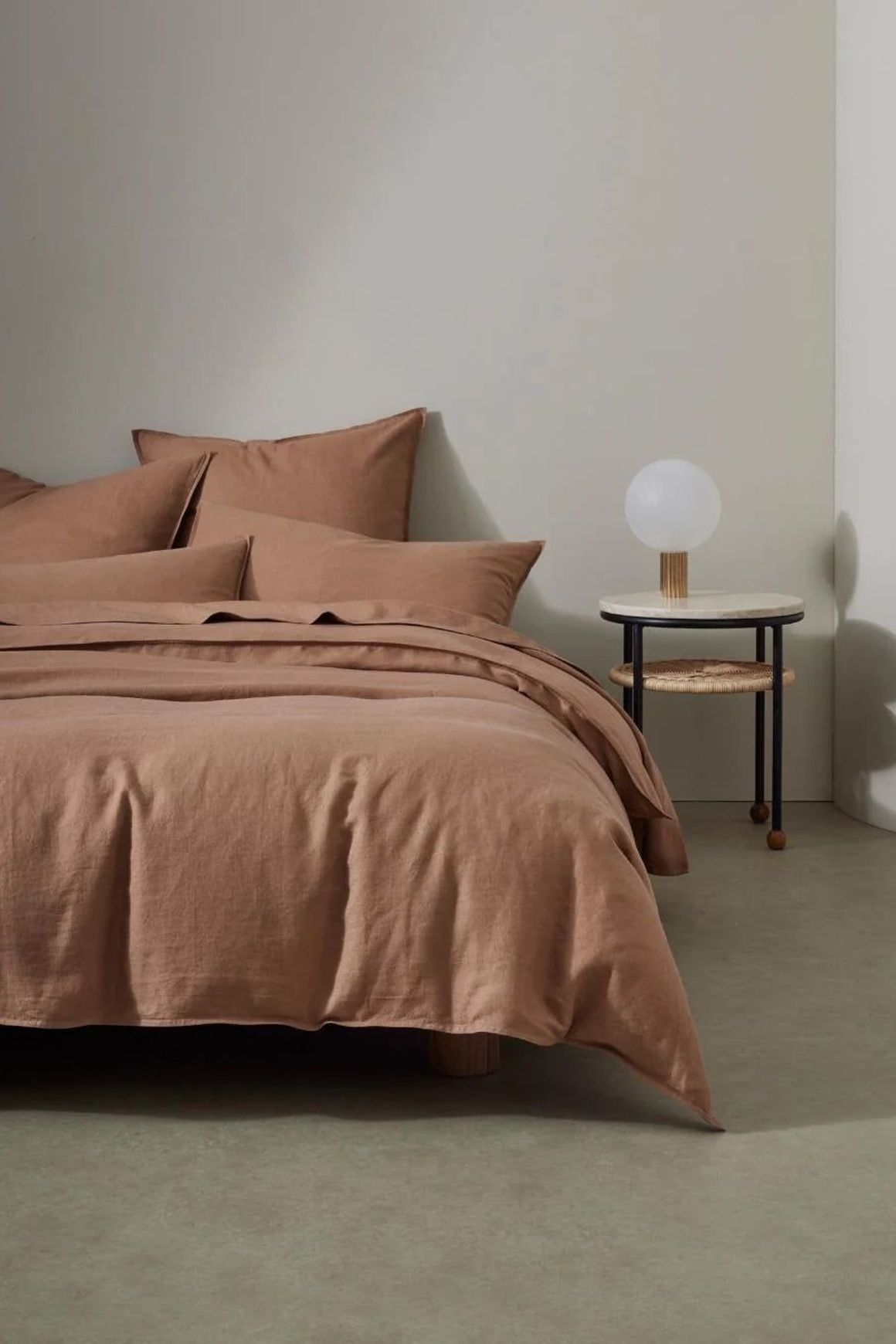 Ravello Linen Flat Sheet - Biscuit | Weave Home Bed Linen