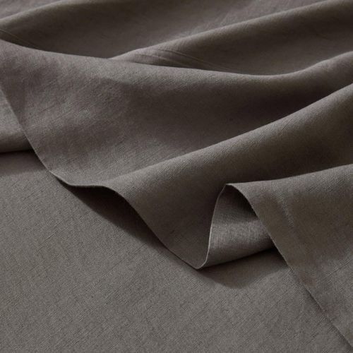Ravello Linen Flat Sheet - Charcoal | Weave Home Bed Linen
