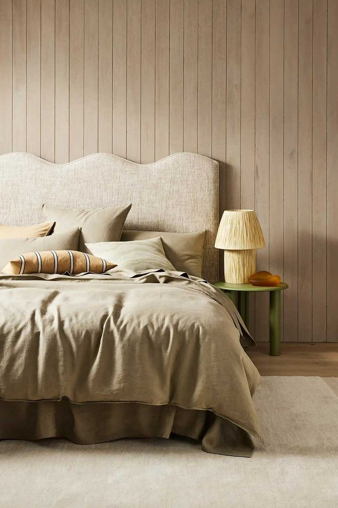 Ravello Linen Flat Sheet - Caper | Weave Home Bed Linen