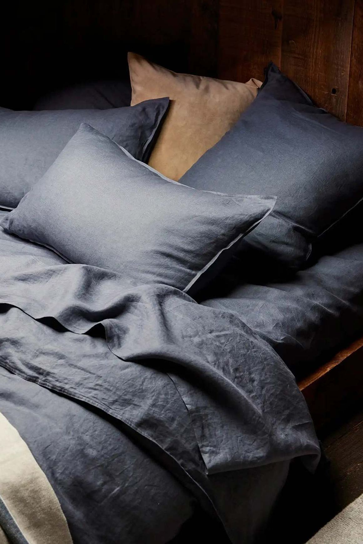 Ravello Linen Flat Sheet - Denim | Weave Home Bed Linen