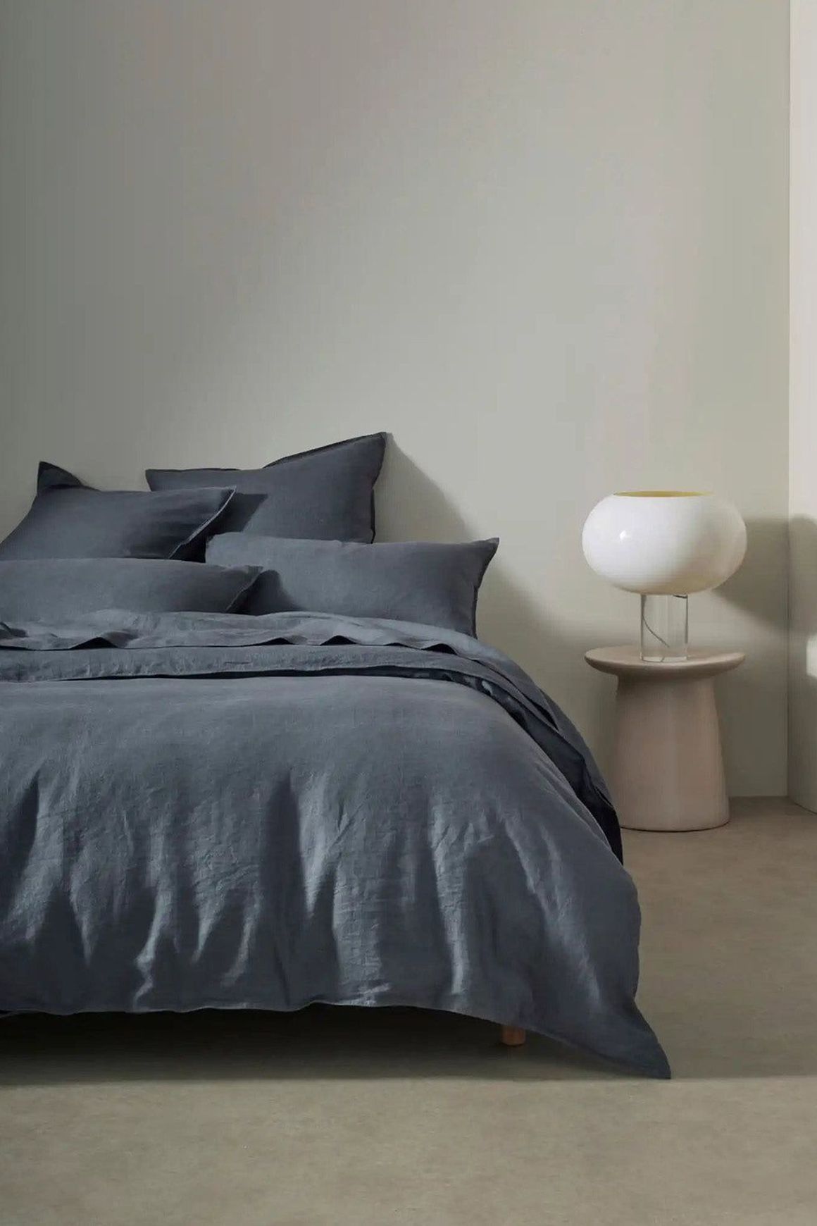 Ravello Linen Flat Sheet - Denim | Weave Home Bed Linen