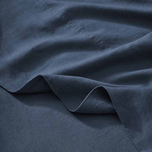Ravello Linen Flat Sheet - Denim | Weave Home Bed Linen