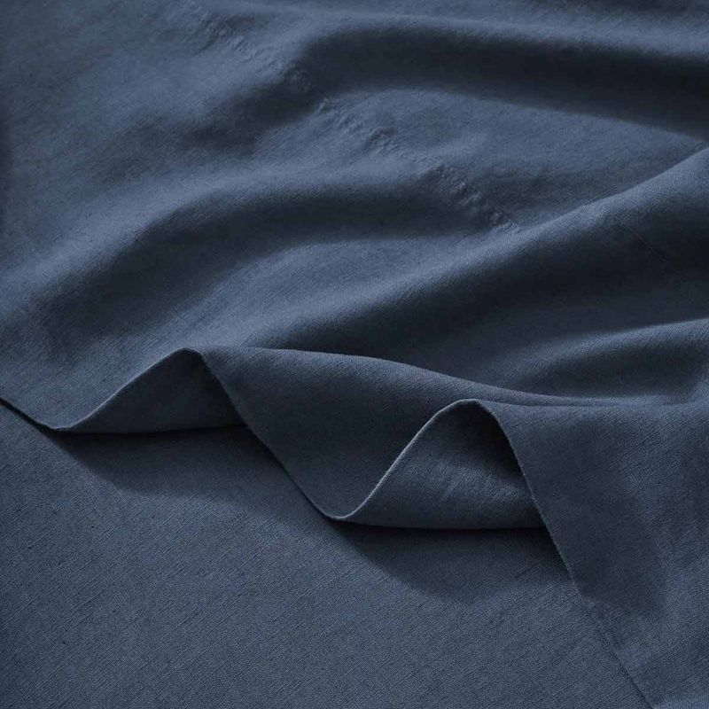 Ravello Linen Flat Sheet - Denim | Weave Home Bed Linen