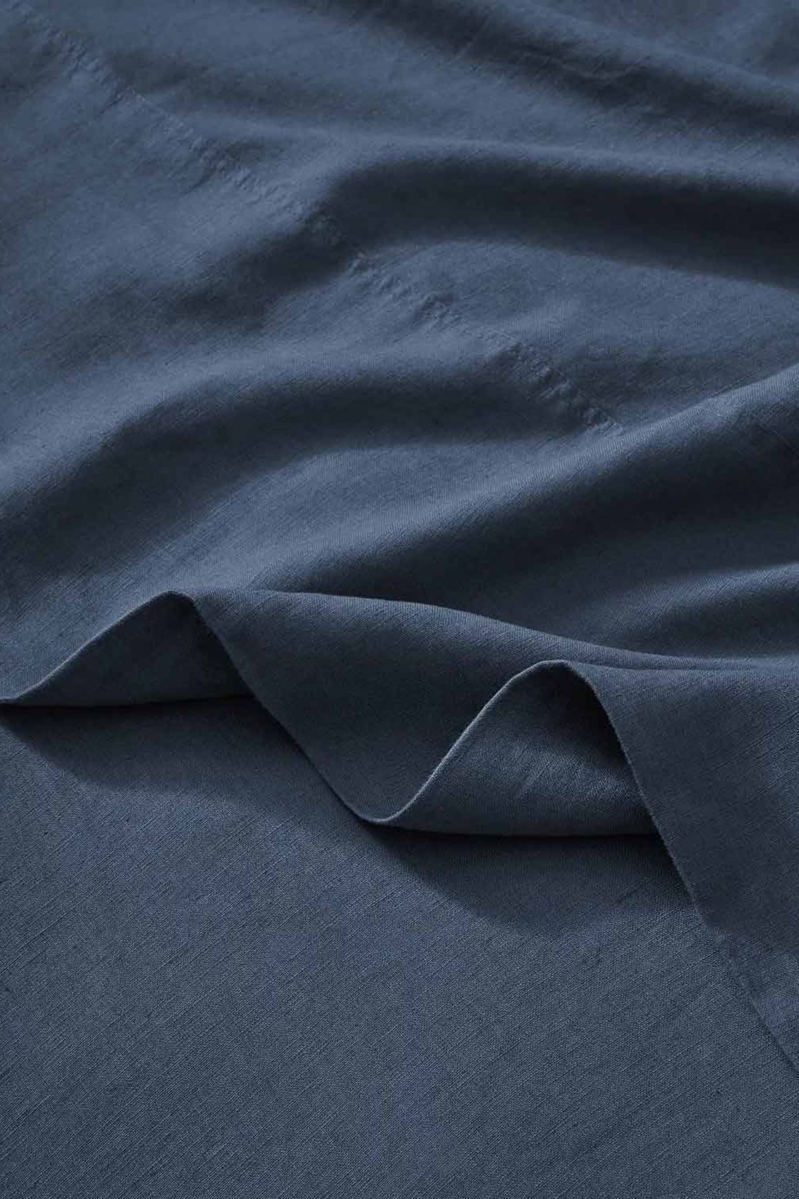 Ravello Linen Fitted Sheet - Denim | Weave Home Bed Linen