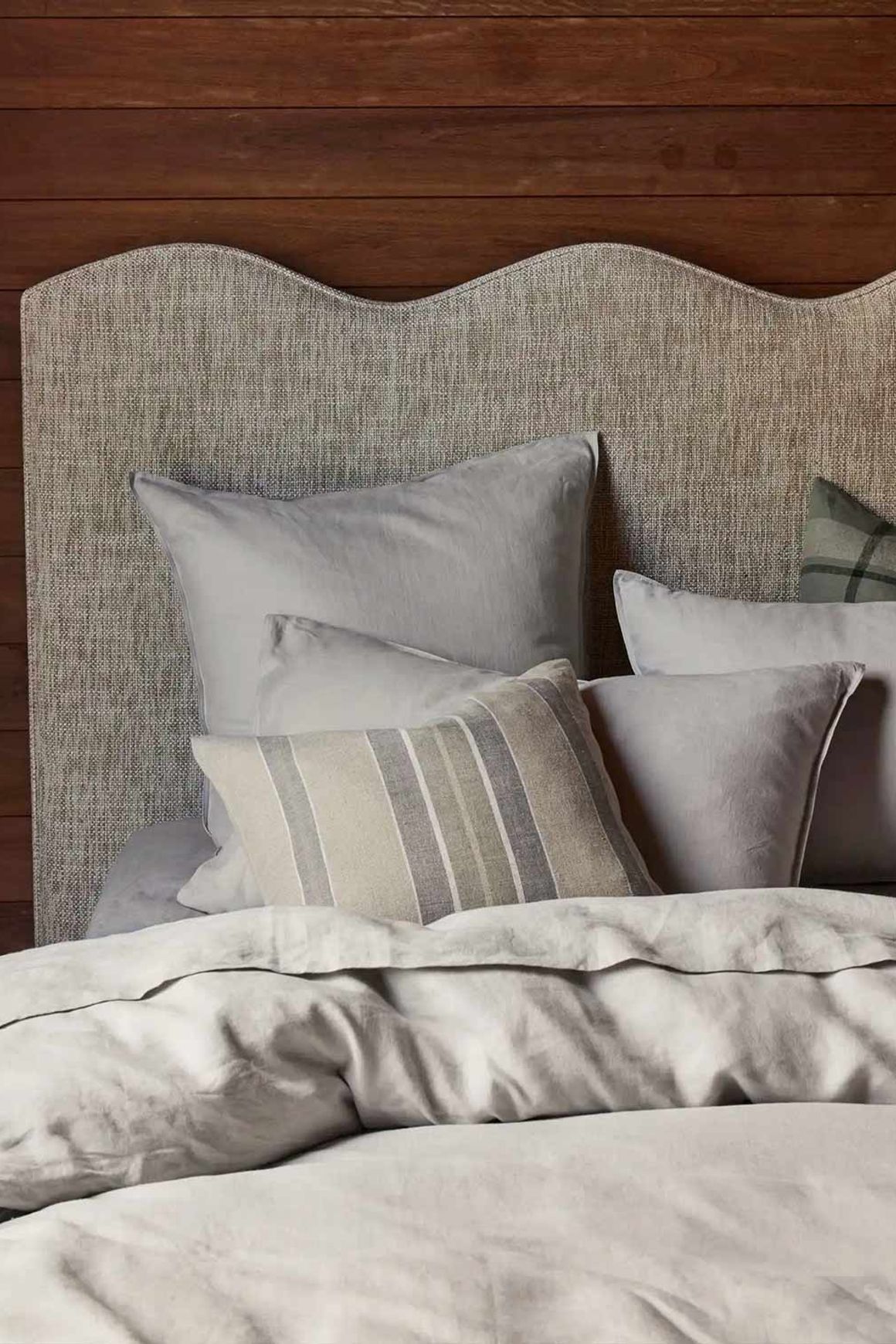 Ravello Linen Flat Sheet - Silver | Weave Home Bed Linen