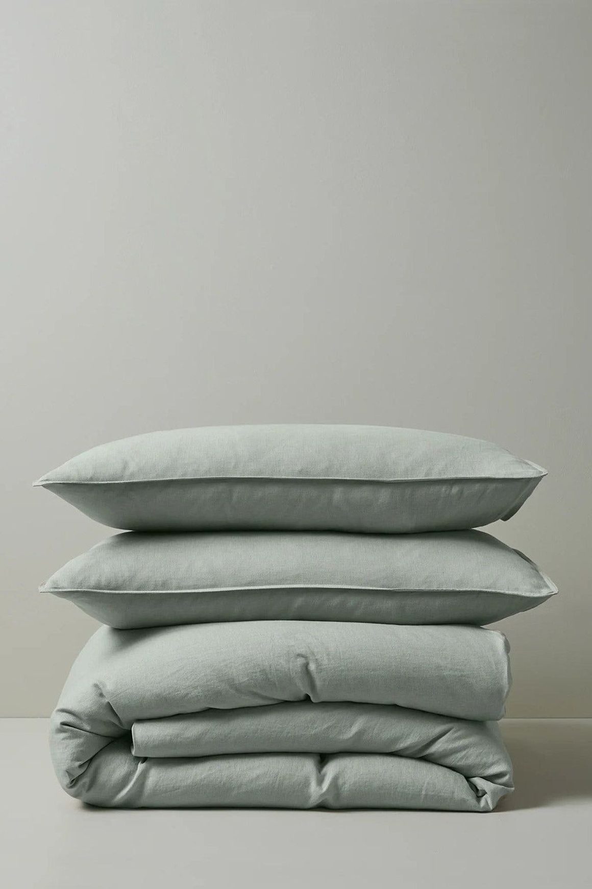 Ravello Linen Quilt Cover - Sage | Weave Home Bed Linen