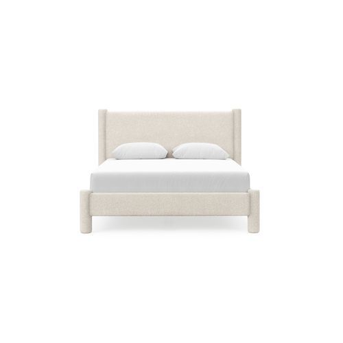 Liora Four Post Queen Bed Frame | Cream Boucle