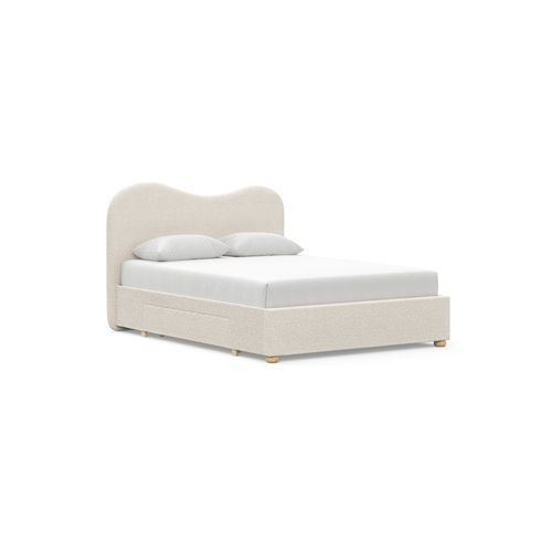 Aira Queen 2 Drawer Storage Bed Frame | Cream Boucle