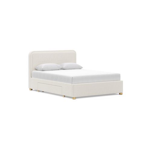Lanore Queen 2 Drawer Storage Bed Frame | Canvas Ivory