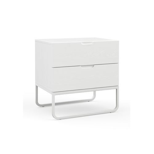 Dante 2 Drawer Bedside Table | White Oak