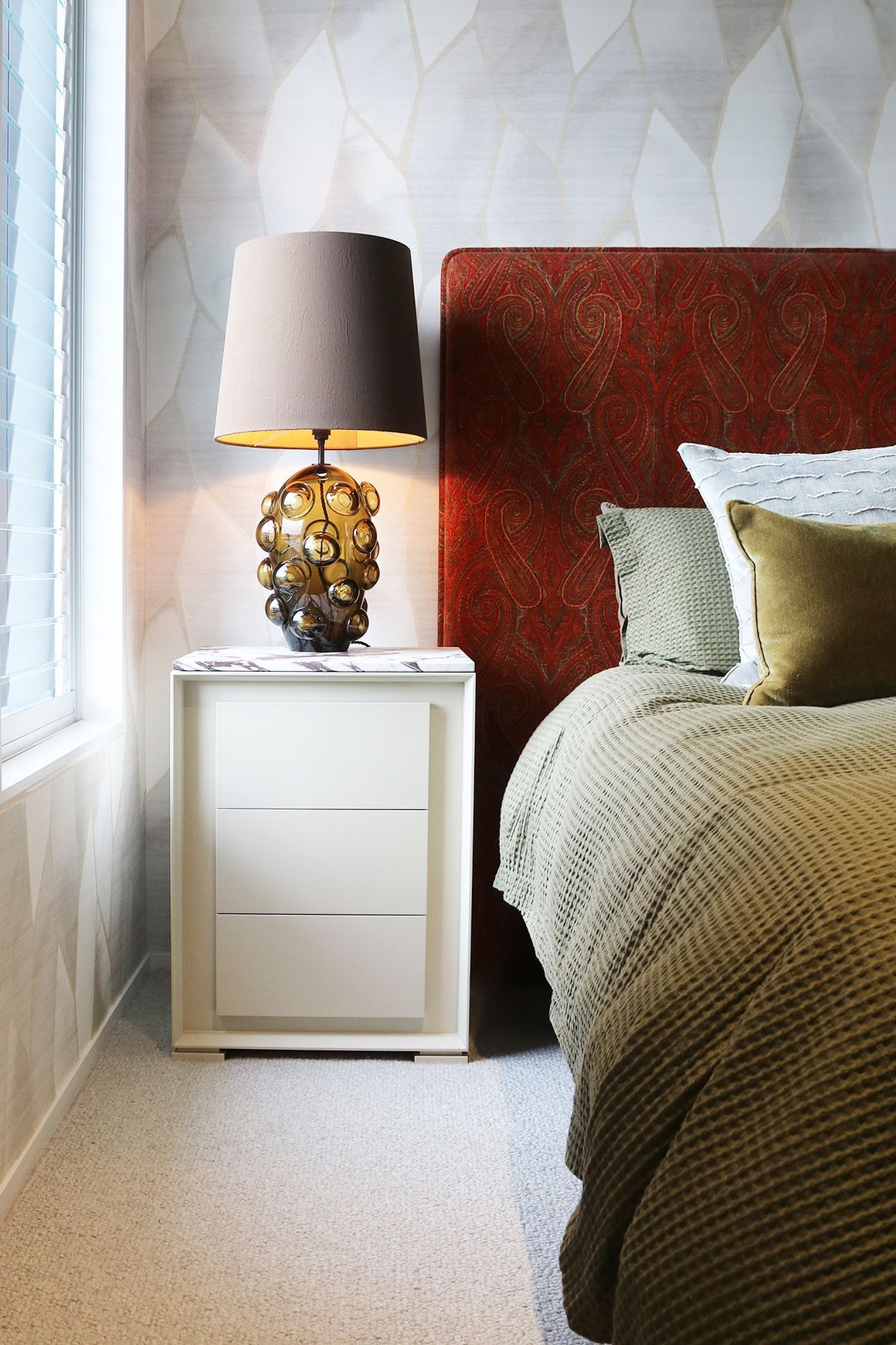 Zurich Three Drawer Bedside