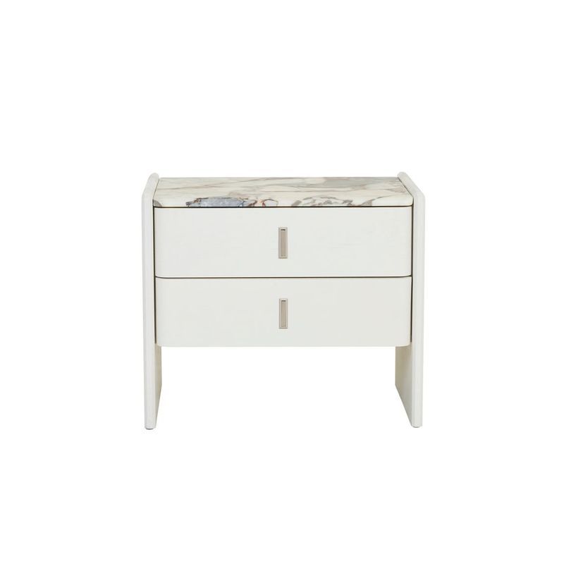 Pearce Marble 2 Drawer Bedside