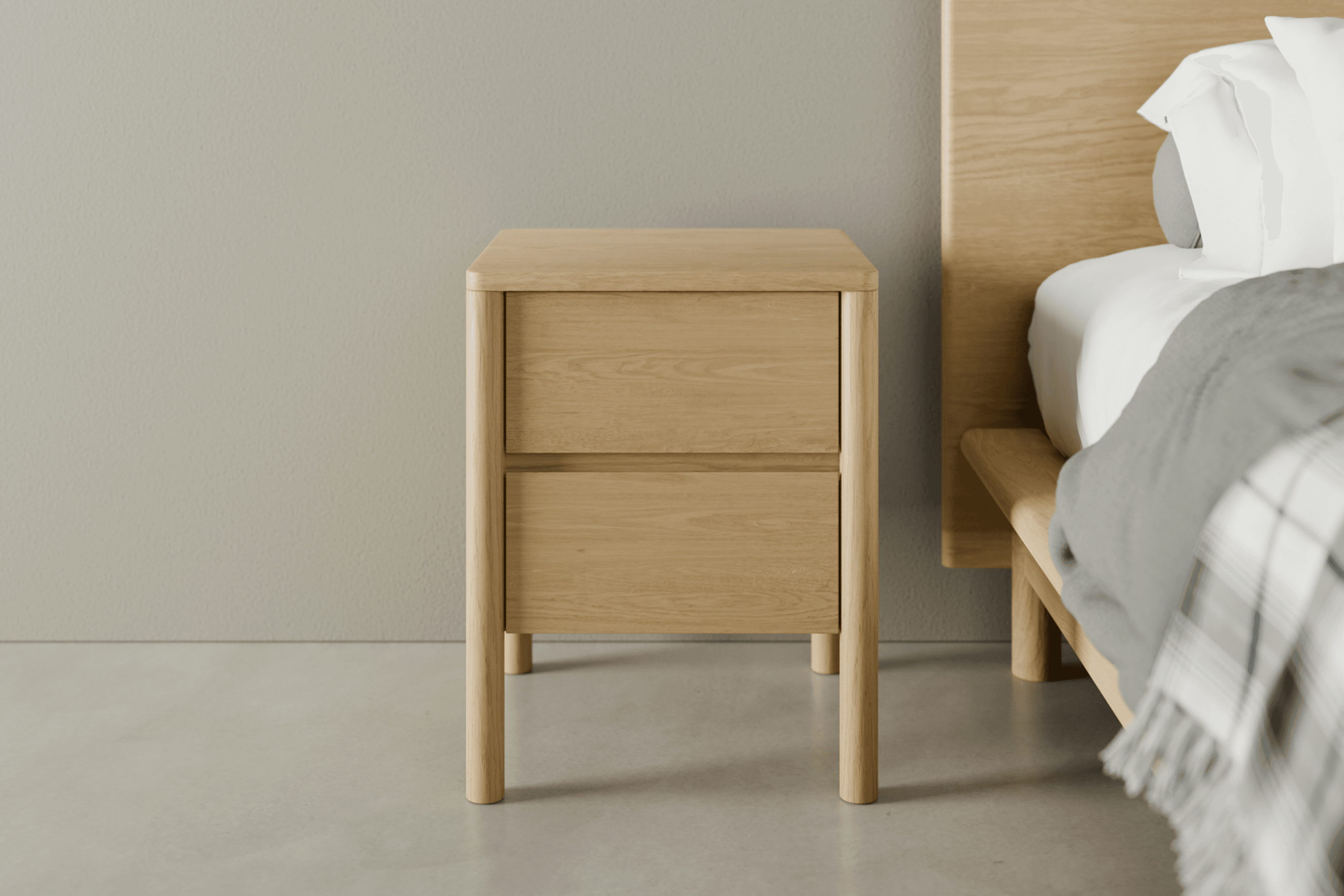 Nordica Bedside Table - Solid Oak