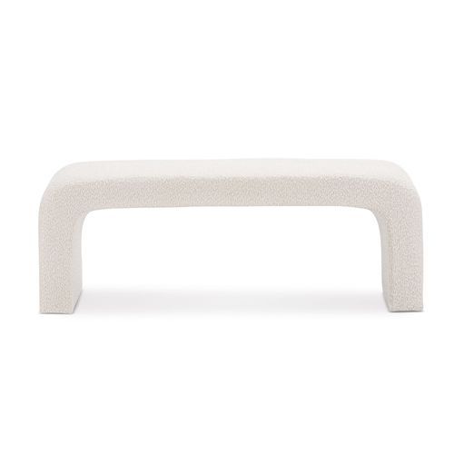 Harper 120cm Arch Bench Seat | Cream Bouclé