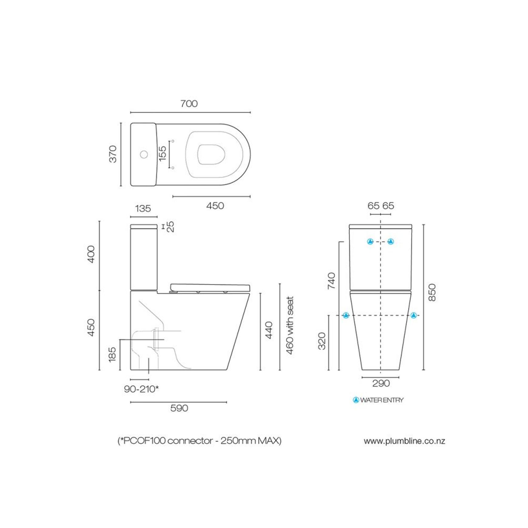 Evo 70 Comfort Back To Wall Toilet Suite With Bidet